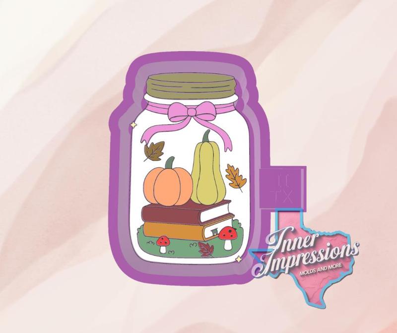 Fall Book Mason Jar Freshie Mold