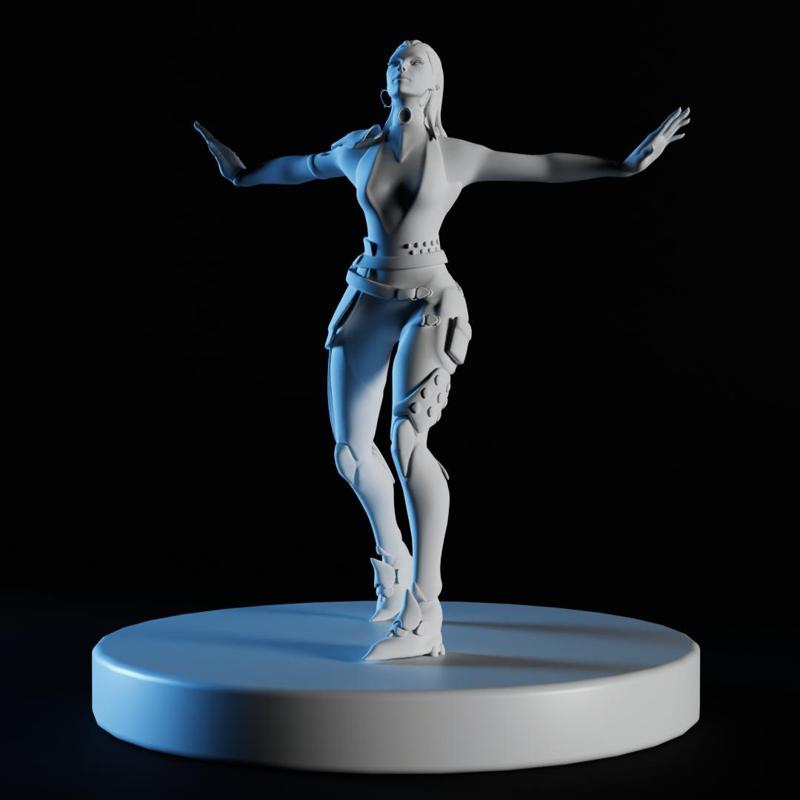 Void Queen – Gothic Champion Girl 3D Printable Figurine