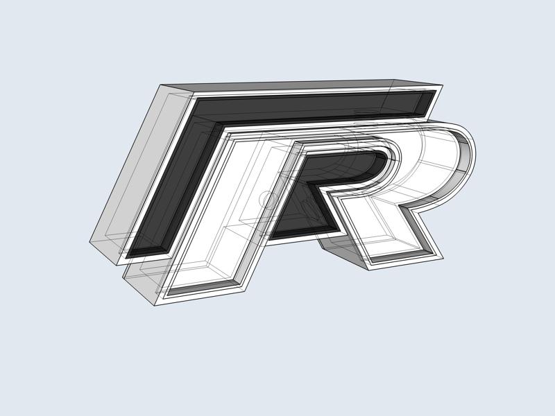 volkswagen golf r illuminated sign