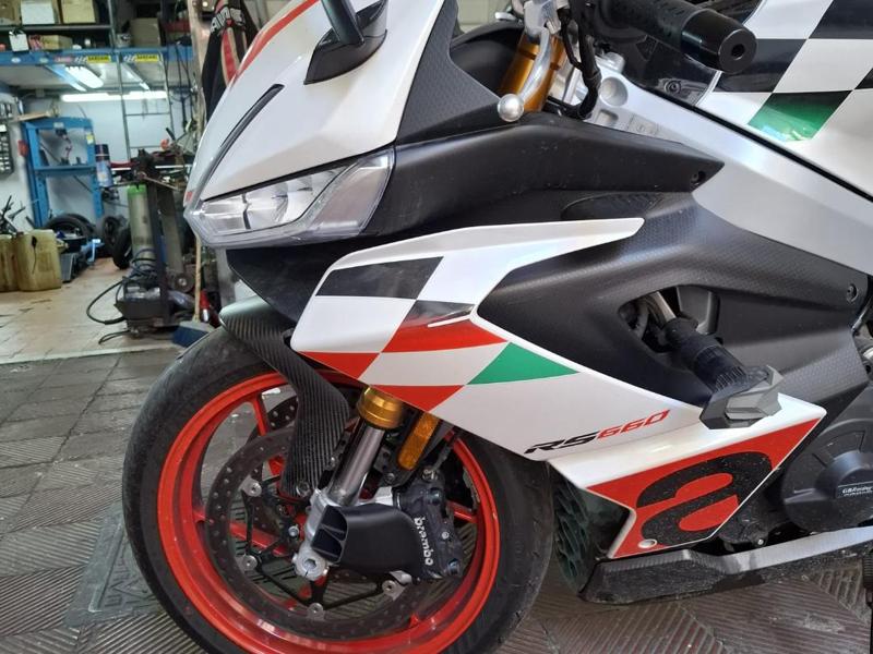 aprilia rs 660 brake air conveyor LEFT sinistro 