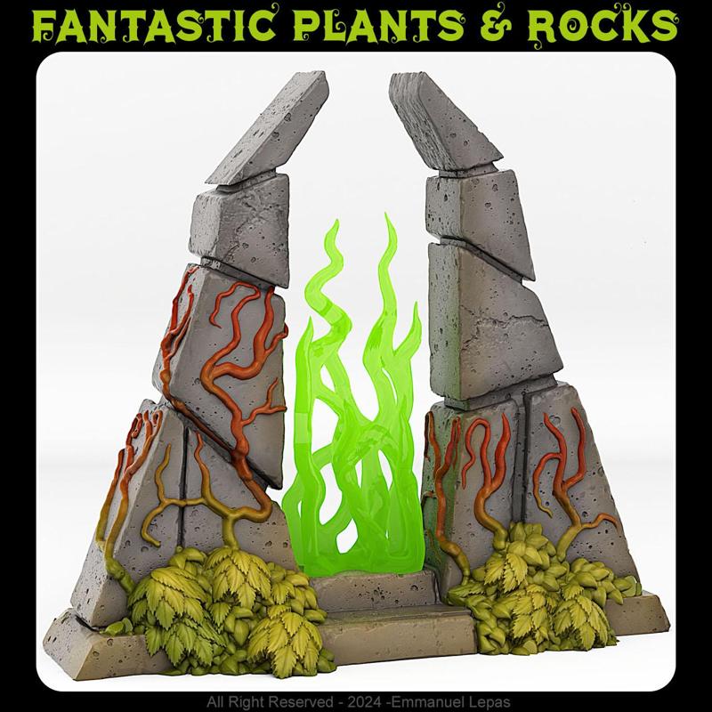 TEMPLE PORTAL WITH ITS GREEN FIRE EFFECT