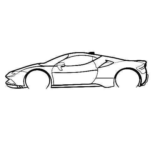 Ferrari SF90 Silhouette Wall art