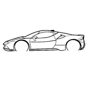 Ferrari SF90 Silhouette Wall art