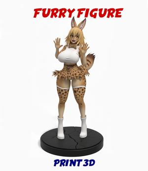 FELINE FURRY GIRL SCULPTURE -