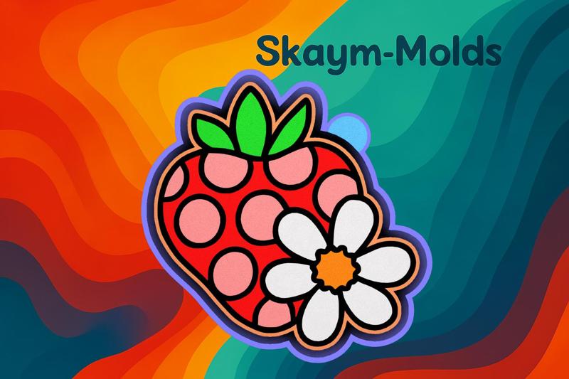 🍓🌼 Strawberry Bloom Design Mold – Freshie, Ornament, Resin & Candle Mold