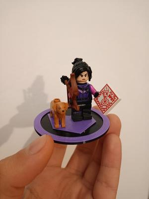Hawkeye + Blind Dog Custom Base Plate Minifigure