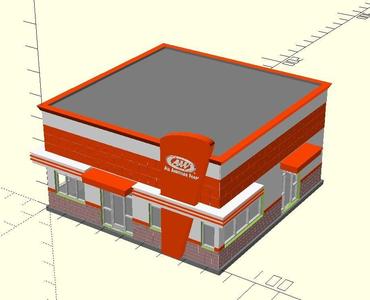 n scale - vintage and forgotten - fastfood restaurant -A&W