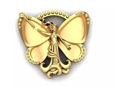 Fairy pendant 3d print model