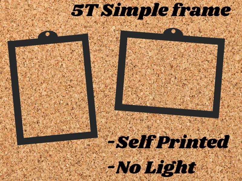 5T lithophane and stain glass simple window frame