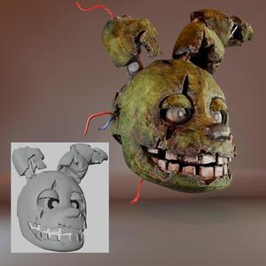 Animatronic Springtrap Mask for Cosplay