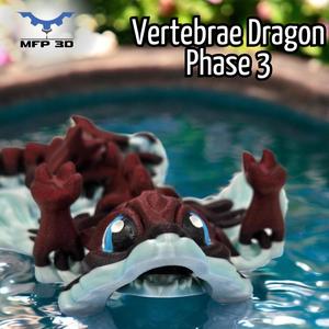 ARTICULATED VERTEBREA DRAGON PHASE 3 MFP3D -NO SUPPORT - PRINT IN PLACE - SENSORY TOY-FIDGET