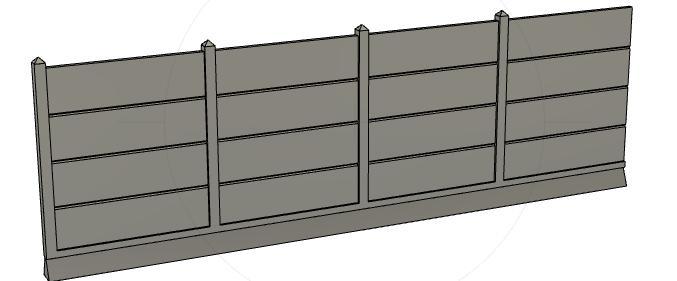 concrete plate fence