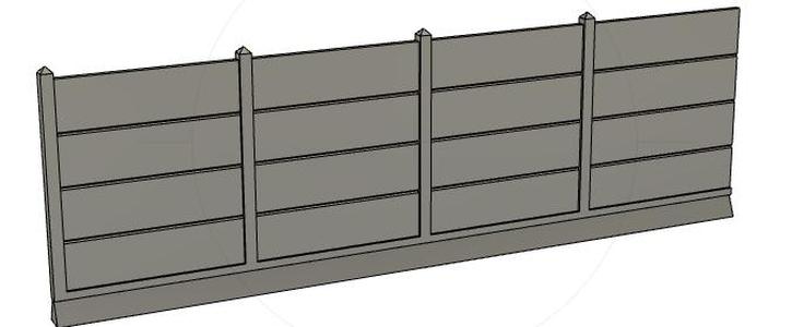 concrete plate fence