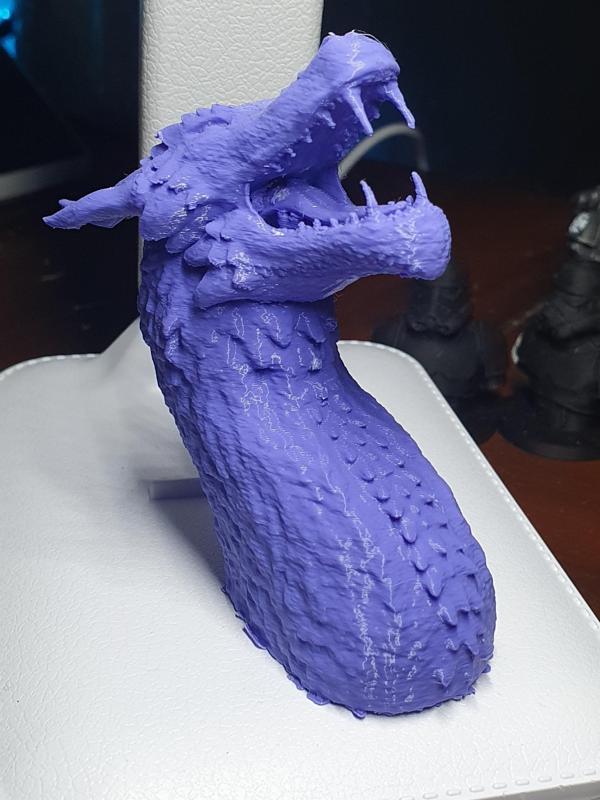 Medieval Dragon Bust STL Wall Ornament