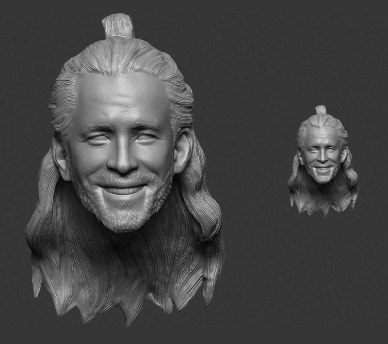 1/6 1/12 Marvel Nicepool Ryan Reynolds Deadpool & Wolverine headsculpt