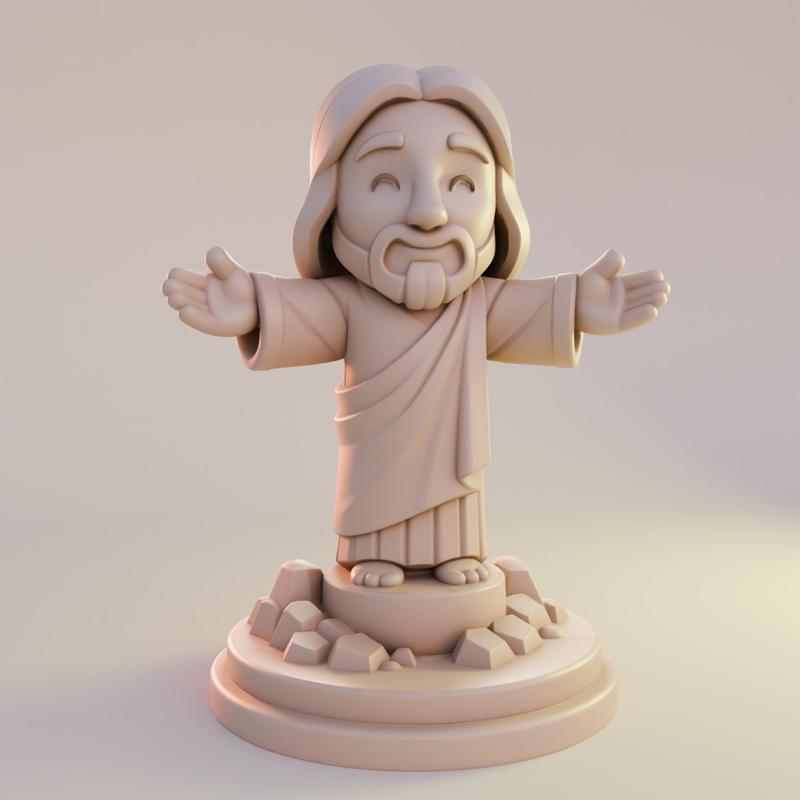 Christ the Redeemer Cartoon – Decorative Sculpture with a Playful Touch