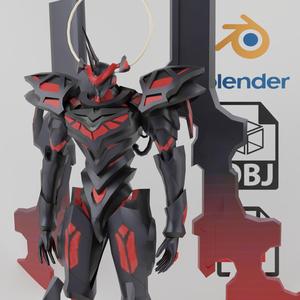 Evangelion EVA ARMAROS Textured Lowpoly