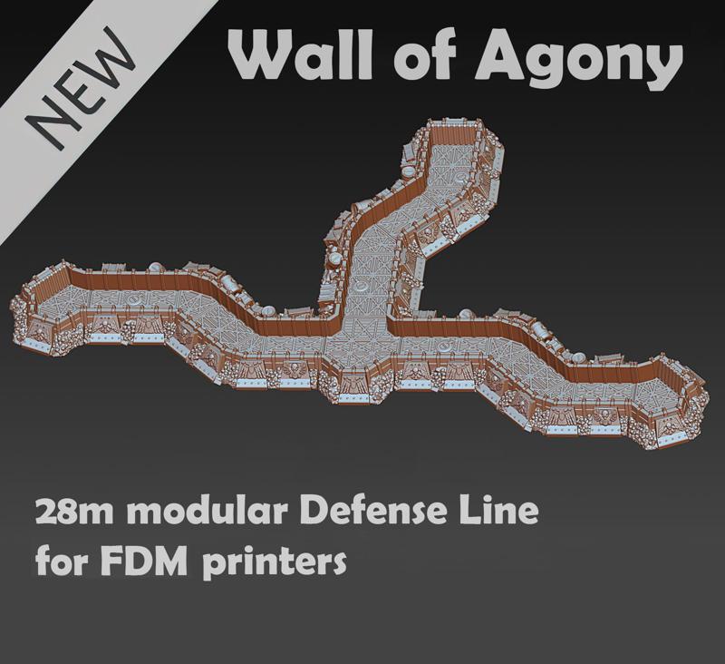 » Wall of agony « Modular Defense Line 28mm
