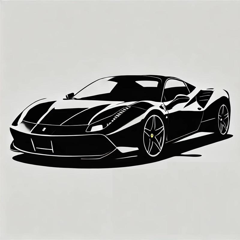 Ferrari 488 silhouette