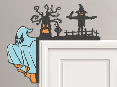 Ghost Graveyard Door Topper