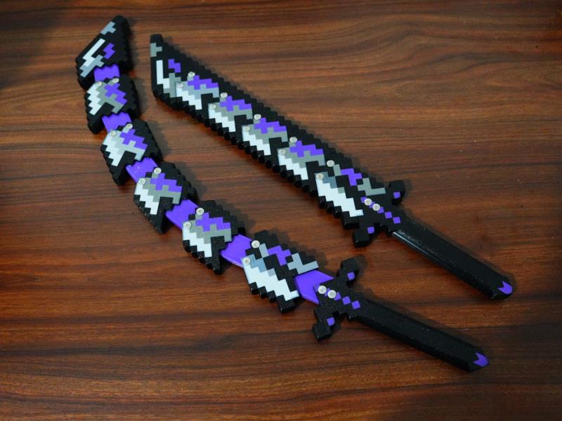 Minecraft Soul-Devouring Serpent Blade OTF Knife - Hardware Reinforced Version