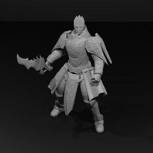 Metin2 Warior With Black Steel Armor Extra Detailed Model  | 3D Character Model