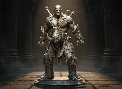 Horned Warlord – Ultra‑Detailed 3D Printable Fantasy Warrior