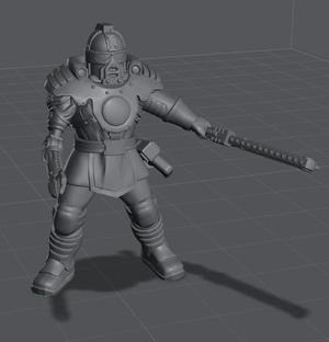 imperial navy breachers sergants with powersword and chainsword