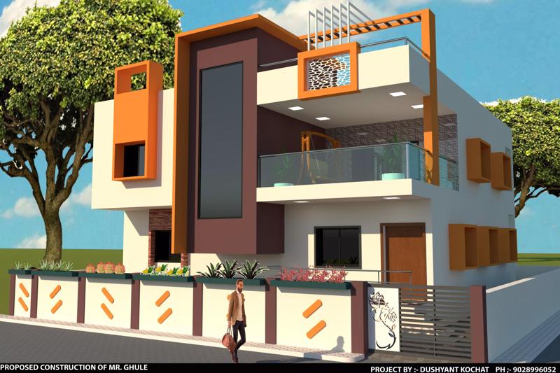 front elevation duplex house