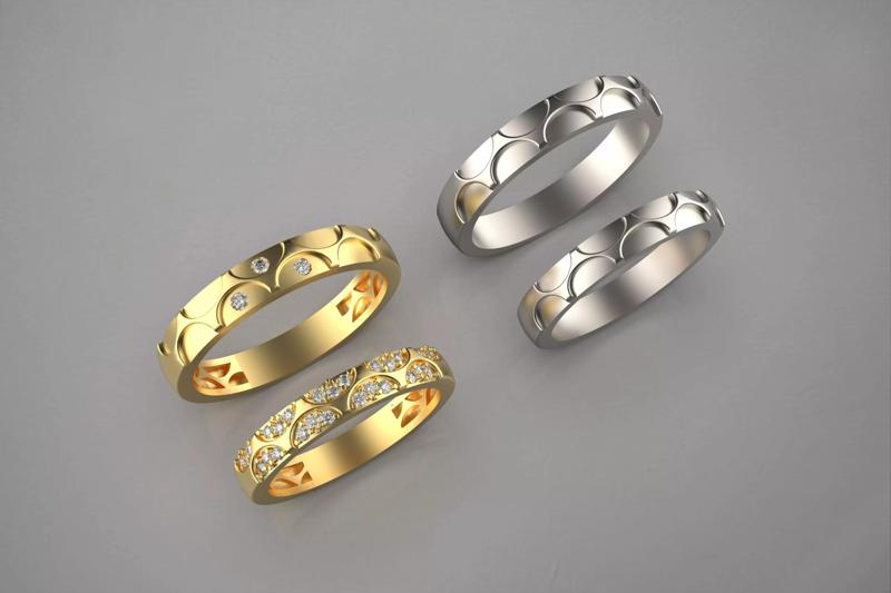 couple wedding band ring -1