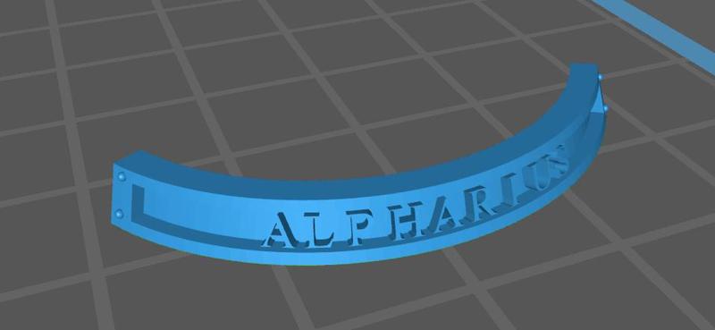 ALPHARIUS NAME PLATE 40MM