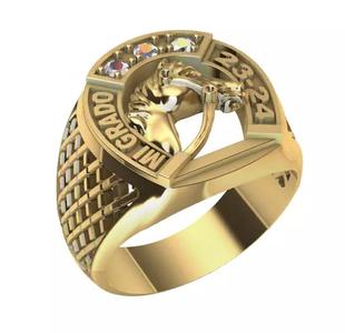 HORSESHOE RING WITH HORSE - ANILLO HERRADURA Y CABALLO