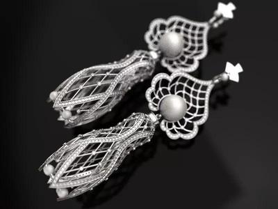 Matrioshka big earrings - original