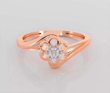Flower Italian diamond ring 3dm stl render detail