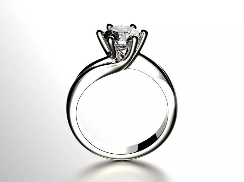Jewelry Engagement Ring with diamond 0073 Set of sizes FBX 3dm