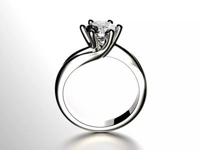 Jewelry Engagement Ring with diamond 0073 Set of sizes FBX 3dm