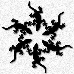 5 Individual lizards wall art reptile wall decor charms