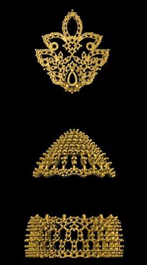 jumka three gold - plated ornaments