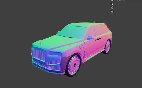 Rolls-Royce Cullinan Mansory Solid STL model for 3d Printing