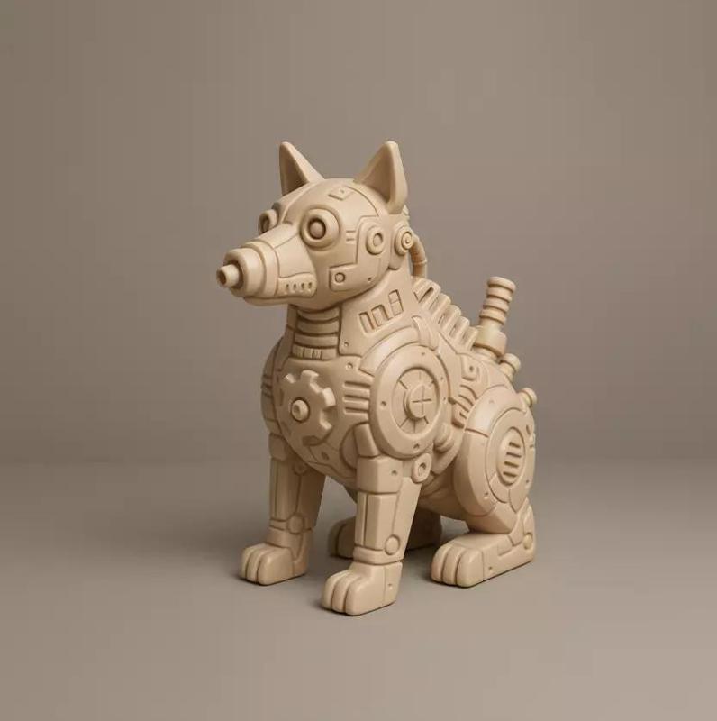 Mechanical Dog Sculpture