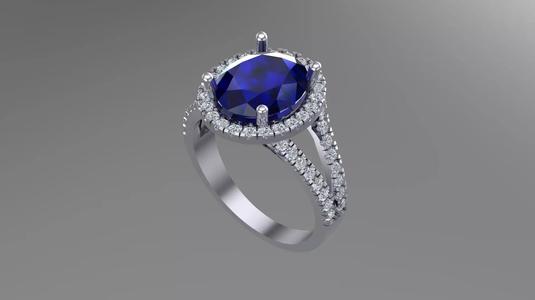 Oval halo Ring RIng Size 4 and one quarter