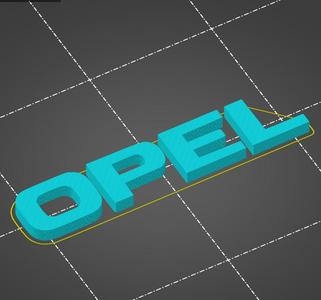 Opel logo emblem badge caption