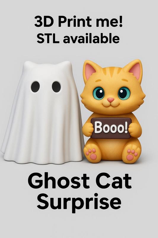 Ghost Cat Surprise.  Ghost or Kitty? Lift to reveal the surprise! 👻✨