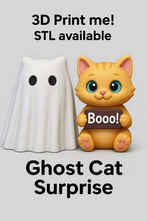Ghost Cat Surprise.  Ghost or Kitty? Lift to reveal the surprise! 👻✨