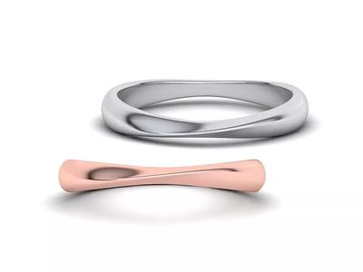 Mobius Wedding Band ring 3dmodel