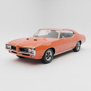 1969 Classic American Muscle Car - GTO Judge Inspired High-Detail 3D Printable Vehicle Model