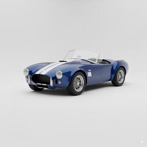 High-Detail 1962 Vintage Anglo-American Roadster - Classic Sports Car 3D Print Model