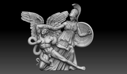 Athena vs Giant – Pergamon Altar Reconstruction |3D STL Model