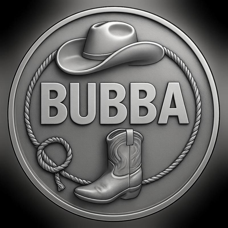 BUBBA CUSTOM NAME COIN TOKEN WALL ART