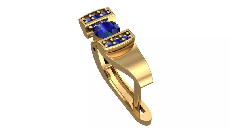 Golden Elegance Meets Blue Passion - Earring Collection--DL52--